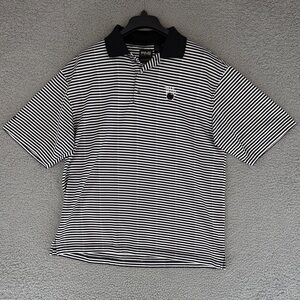 Ping Collection men’s Large short sleeve golf polo shirt Black & White Striped